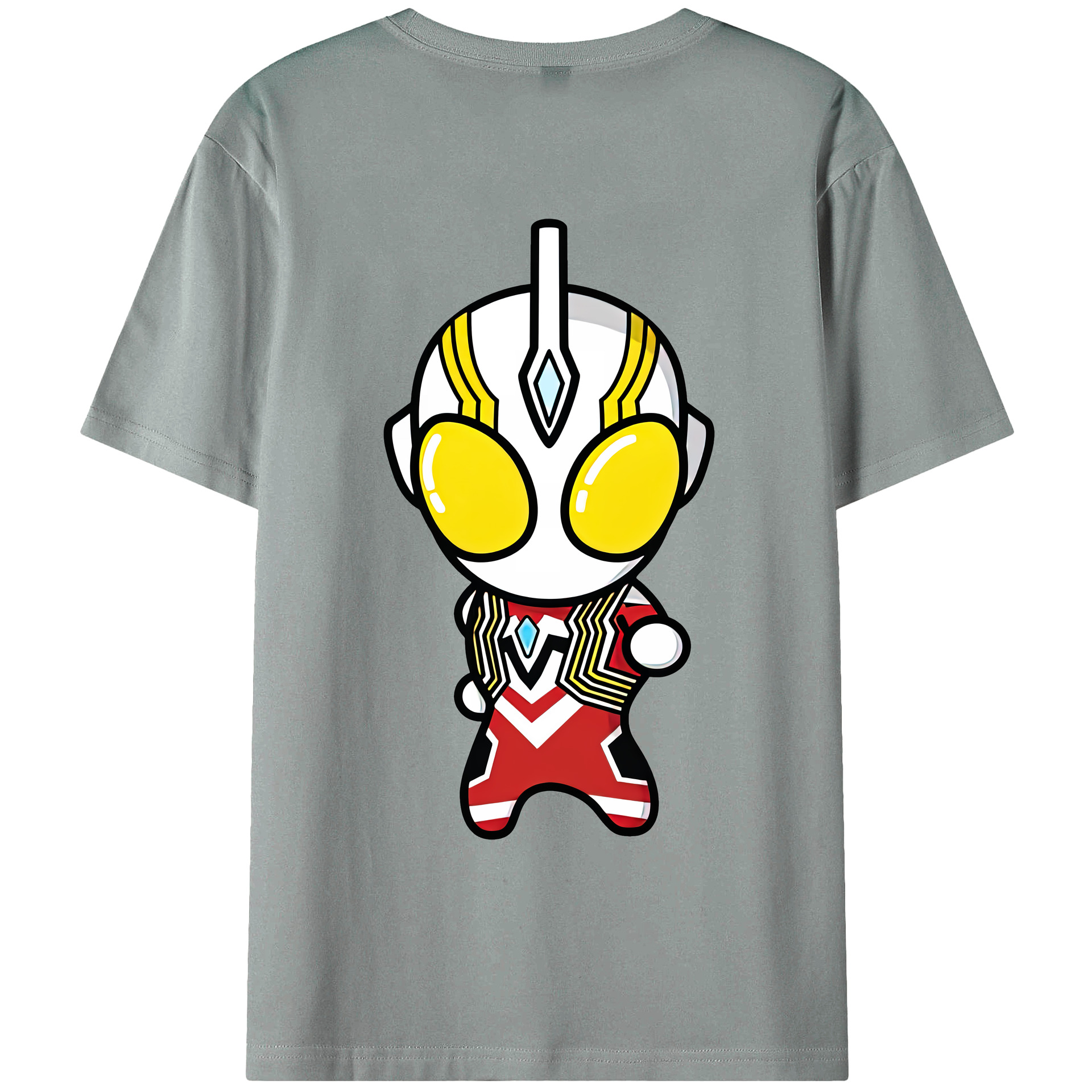 （画像用） ウルトラマン Ultraman 綿100％ メンズ半袖Tシャツ（バックプリント） 通気性